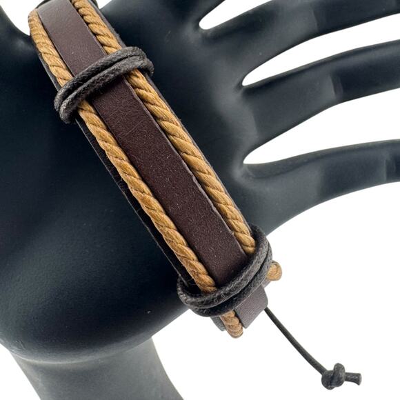 Rebel Braided Cuff: Adjustable Anarchy for Any Wrist - Picture 1 of 3